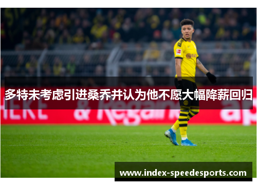 多特未考虑引进桑乔并认为他不愿大幅降薪回归