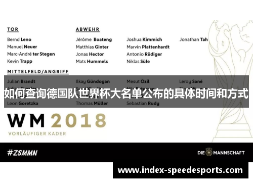 如何查询德国队世界杯大名单公布的具体时间和方式